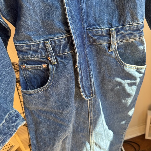 NWT Ronny Kobo Sebastian Denim Midi Dress Medium Wash Sz S - Picture 10 of 16